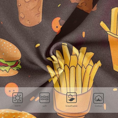 Toddler Panties, Cartoon Fast Food Brown Cotton Underwear for Girls, 2–8 Years3