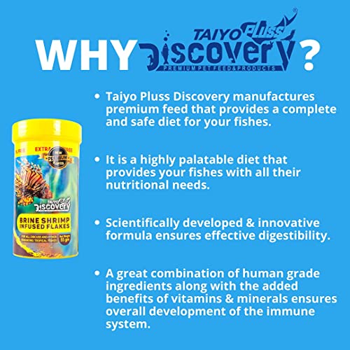 Taiyo-Pluss-Discovery-Premium-Brine-Shrimp-Infused-Flakes-Fish-Food-55g-50-g-Extra-10-Free-Pack-of-1