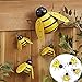Mliu Decoraciones de Abejas, 4 Piezas de Metal, Arte de Pared, Escultura en 3D de Abeja, decoración para Colgar en la Pared del país, decoración de Abeja para cafetería, Bar, Pared, jardín