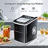 AGLUCKY Ice Makers Countertop with Self-Cleaning, 26.5lbs/24hrs, 9 Cubes Ready in 6~8Mins, Portable Ice Machine with 2 Sizes Bullet Ice/Ice Scoop/Basket for Home/Kitchen/Office/Bar/Party, Black #1