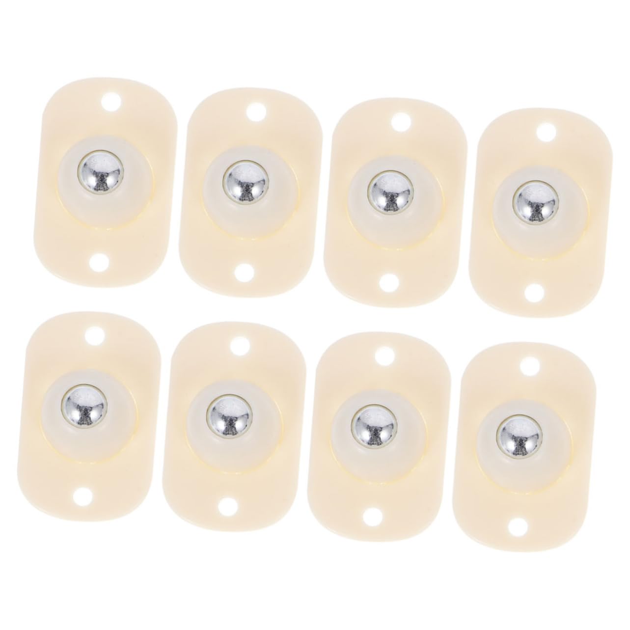 IWOWHERO 8 Pcs Adhesive Swivel Pulleys Ball Bearing Mini Casters for Furniture Kitchen Appliances and
