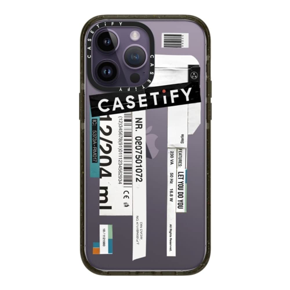 CASETiFY インパクト iPhone 14 Pro Max ケース [MIL規格準拠 (4x MIL-STD-810G)/2.5mからの落下試験をクリア] - Casetify - グロッシー ブラック