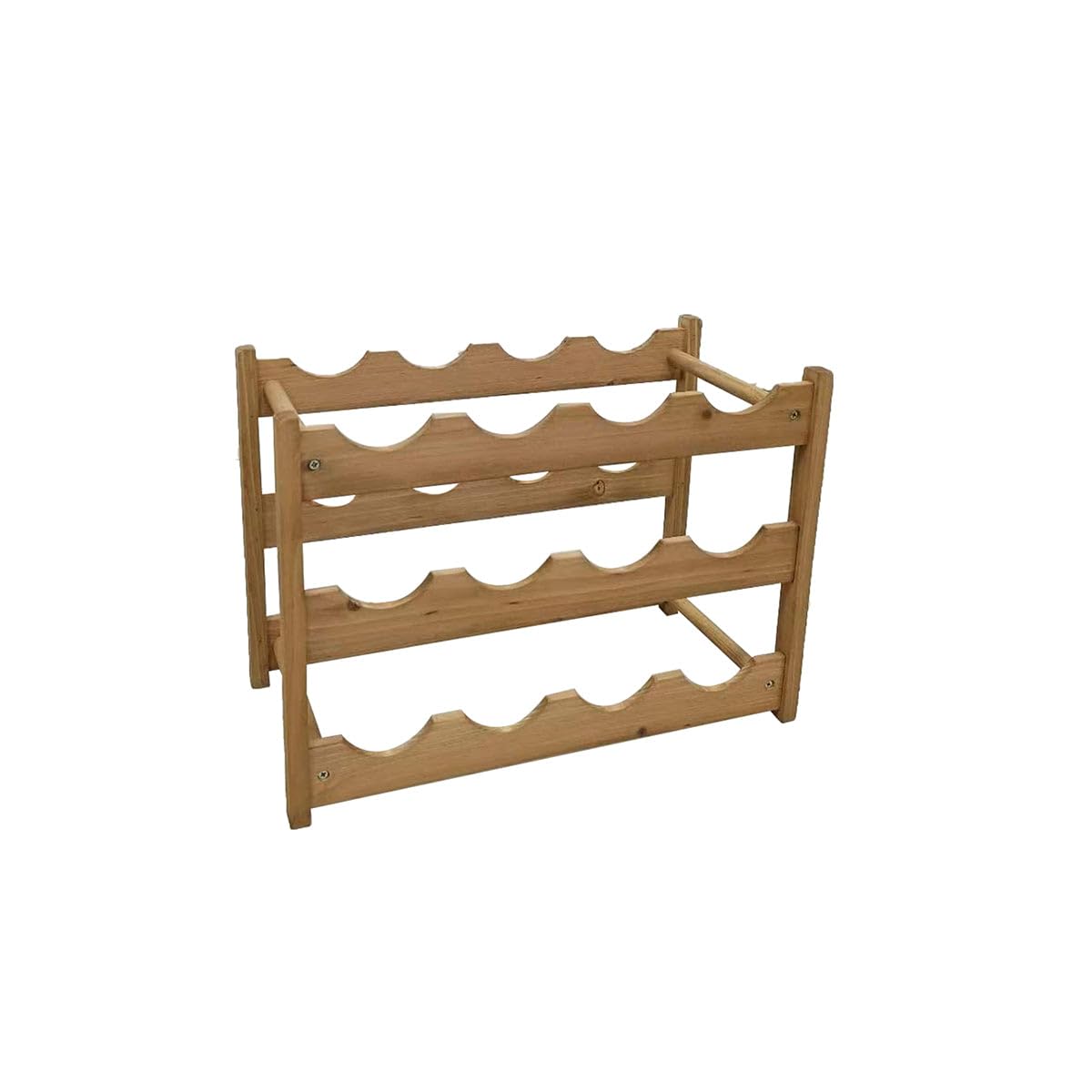 LIN HOME XZ-22286 Botellero Vino Madera para Almacenar de Manera Óptima hasta 12 Botellas de Vino