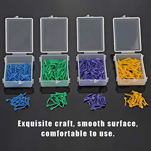 Jadeshay 0128-JM06691 Dental Wedges, 400Pcs 4 Box 4 Color Disposable Plastic Wave Shape Dental Fixing Wedge thumb #1