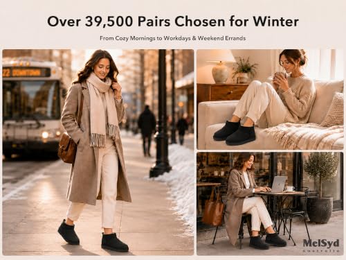 Image of 100% Sheepskin Mini Boots with Arch Support Options: Warm to -22F