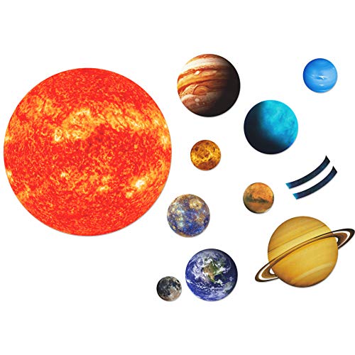 Crtiin 70 Pcs Giant Magnetic Solar System Planet Magnetic for Fridge  Planets Whiteboard Display Magnets for Kids Solar System Toys Reusable