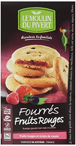 Moulin Pivert Fourré Fruits Rouges/Éclats de Cassis 175 g - Lot de 6