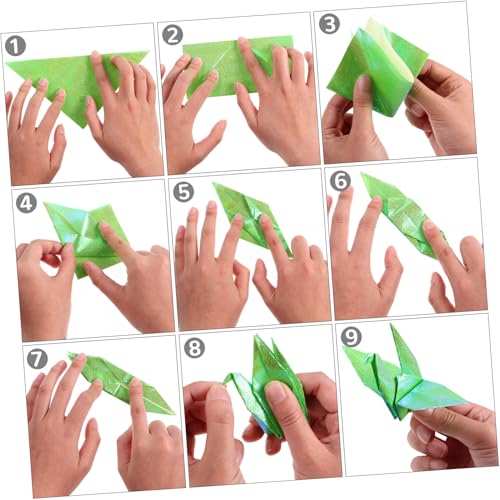 LALAFINA 50個 珠光折紙 両面折り紙 クラフト用手芸紙 工作用 安定素材で色鮮やか 手作り千羽鶴やパーティー装飾に