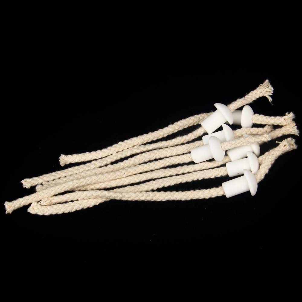 7 Pezzi Stoppini Con Supporto In Ceramica - Per Lampade A Olio E Candele - Foto 5