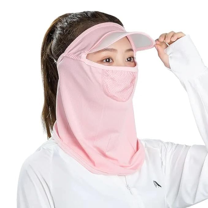 GLOSSOM Sun Hat UV Protect Neckline Mask Cycling Fore Head Cap Fishing Hat Sun Protection Folding Outdoor Activities Women Eyeshade (Pack of 1 Multi-Color) (B0CVMXWMSQ) Amazon Price History, Amazon Price Tracker