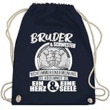 Süßes Schwester und Bruder Partnerlook Motiv als Geschenk zu Weihnachten oder dem Geburtstag