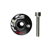 Carbon Fiber Bicycle Stem Headset Top Cap Carbon Stem Caps Bicycle 1-1/8" Mountain Bike Headset Top Cap MTB for Cycling 3K Glossy 28.6mm Carbon Fiber Aluminum Bolt Height 8mm Stem Top Cap