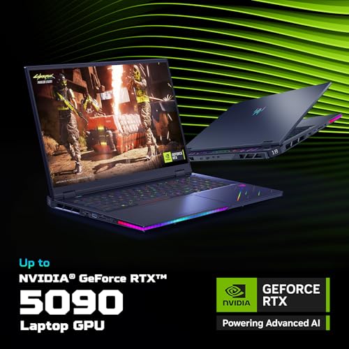 Predator Helios 18 AI PH18-73-950M Notebook Gaming, Intel Core Ultra 9 275HX, RAM 64 GB, 3 TB SSD, Display 18" WQUXGA IPS Mini LED, NVIDIA GeForce RTX 5090 24 GB GDDR7, Windows 11 Home - Notebook - Immagine 3