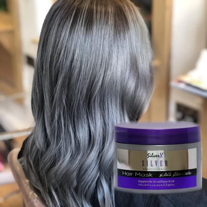SilverX For Blonde, Ash, Light hair treatment color corrector purple, SALT&SULFATE FREE after keratin shampoo silver shampoo & conditioner & mask (Mask 300 ml)