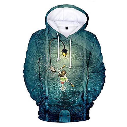 Sweat à Capuche Japonais Anime Kawaii pour Hommes Femmes Enfants Sweat à Capuche Studio Ghibli Hayao Miyazaki Chihiro Chihiro Totoro