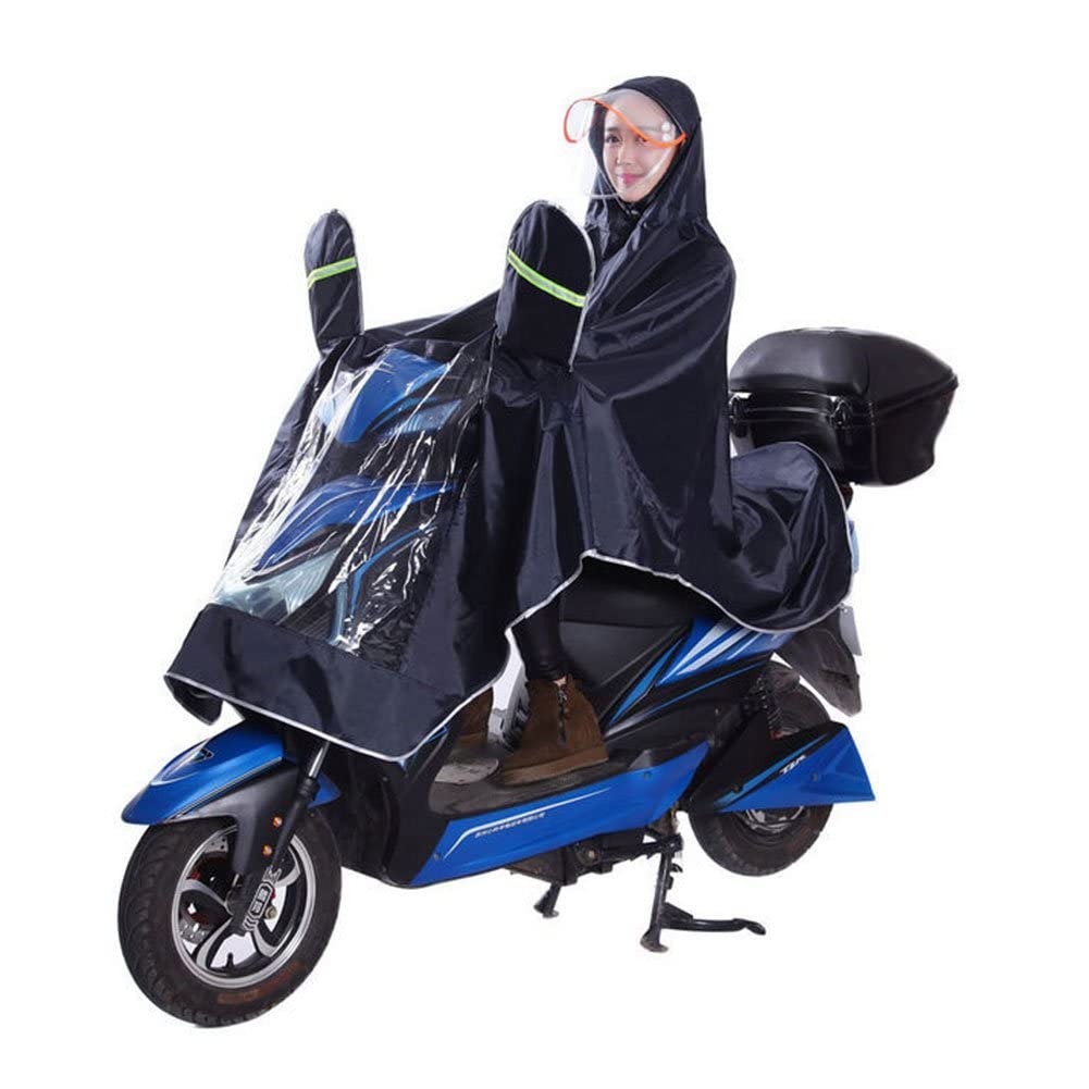 TBDdsd Cycling Raincoat, Rain Raincoat Multifunctoutdoors Bike/Ebike/Motorcycle/Scooter Poncho Hoodie Cape(Blu)