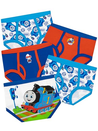 THOMAS & FRIENDS Boys' Underwear 5 Pack | Thomas The Train Boxers For Boys | Cotton Kids Underwear