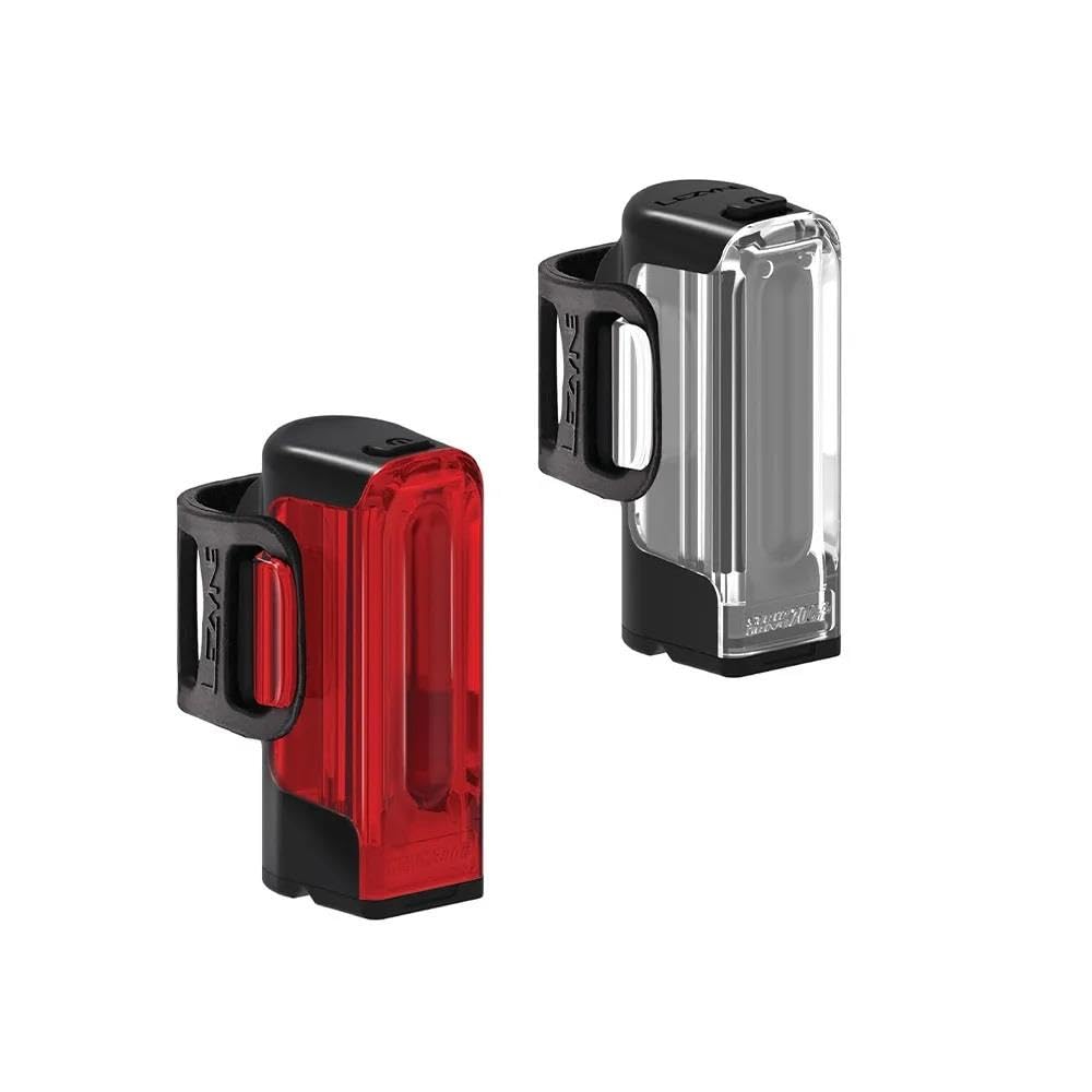 Lezyne Strip Drive+ Front 700 / Rear 300 LED Cycle Lights USB-C Pair Black