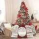 LessMo Großer Santa Weihnachtssack, Weihnachten Tasche Weihnachtsmannsack mit Kordelzug, [Ort zum Schreiben von Wünschen] Santa Sack Xmas Geschenk Packtaschen für Weihnachtsfeier Dekoration