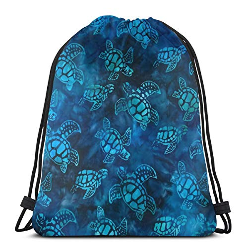 Sac à dos avec cordon de serrage aquarelle bleu tortue de mer sac à dos sac sac à dos sac à dos sac à dos pour salle de sport