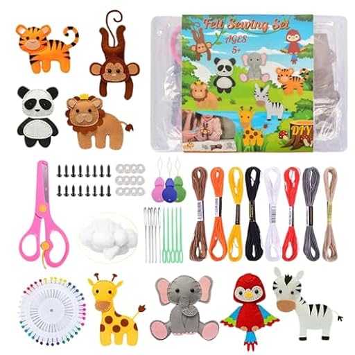 Genérico Kit de Manualidades de Fieltro - Animado - Juguete de Fieltro Animal Infantil | para Niños Niñas Principiantes en Hogar Dormitorio Fiestas Aula Taller | Ya disponible en tu tienda friki favorita! En mundofriki.es!