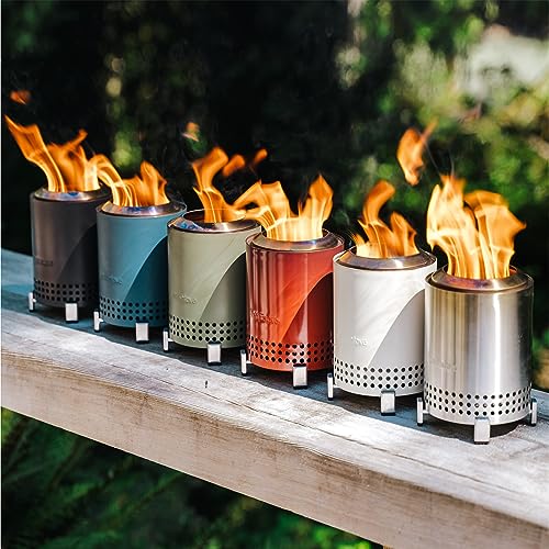 Image of Solo Stove Mesa, 5.1 Inch Tabletop Fire Pit with Stand - Smokeless, Stainless Steel Fire Pit for Camping, Outdoor & Patio- Wood Burning or Pellet Fueled Portable Bonfire, 1.4lbs, Water