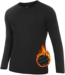 Blusa Termica Masculina Inverno Segunda Pele Forrada Flanelada Manga Longa Preto