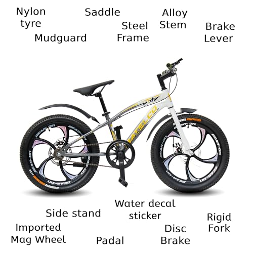Image of MATELCO Urbano A20 MAGWHEEL 20 inch Kids Cycle (White Gray)