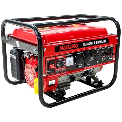 Gerador de Energia a Gasolina 3.6 Kva Monofásico 110v220v 7hp