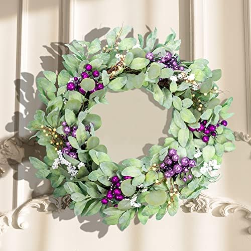 Art Beauty Purple Christmas Berry Picks Decorations Pack of 9 Artificial Glittered Berries Stems Crafts Tree Decoration Ornaments for Xmas Tree Topper Wedding Centerpiece