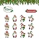 SLshiBo Holz Weihnachten Anhänger 12 Stück Weihnachtsanhänger Christbaumschmuck Holzanhänger Holz Geschenkanhänger mit Juteschnur, Weihnachtsbaumschmuck zum Aufhängen, Weihnachtsdeko