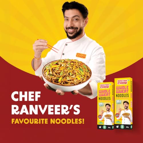 Image of MasterChow Whole Wheat Noodles- Pack of 2 | Not Fried | Serves 10 Meals - 600gms