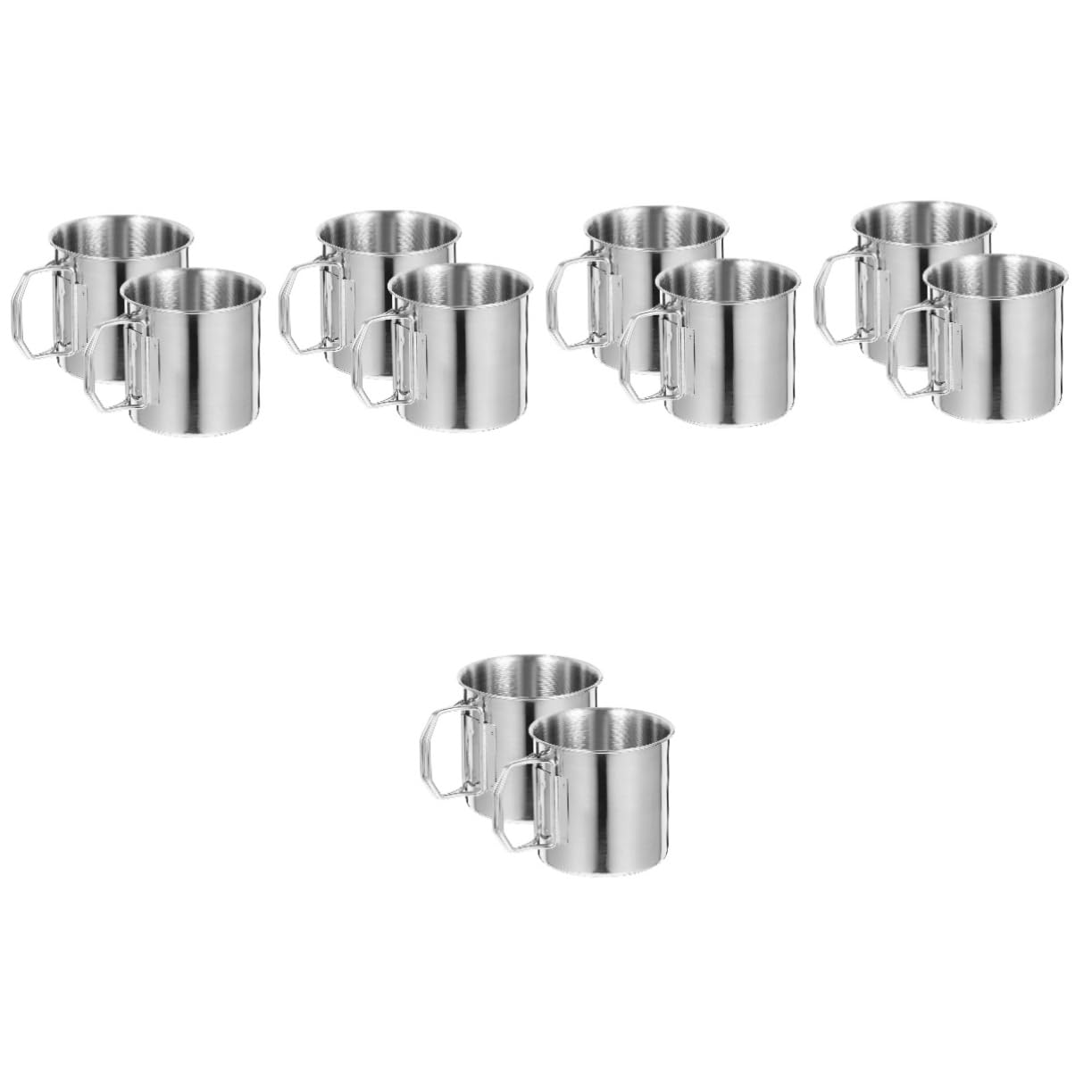 Toddmomy 5 Series Taza De Agua Plegable De Acero Inoxidable Térmico Bebiendo Cámping Café Taza Portátil Al Aire Libre Taza Plegable Al Aire Libre Acero Inoxidable 304 Plata 2 Piezas X 5