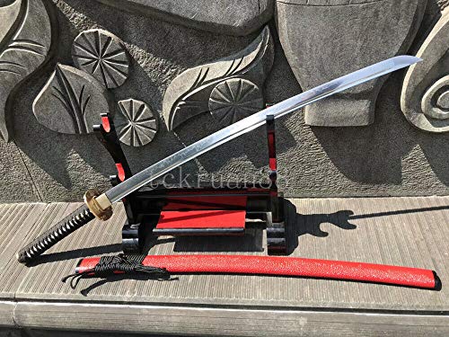 YL Sword Hand Forged T10 Steel Clay Tempered Full Tang Japanese Katana Sword Brass Tsuba