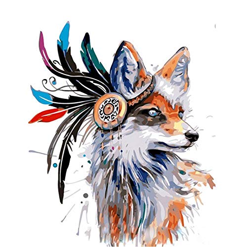5D DIY diamante pintura colorido animal perro ciervo caballo taladro completo mosaico de diamantes bordado de animales Kits de punto de cruz decoración del hogar-E_40x50cm Cover