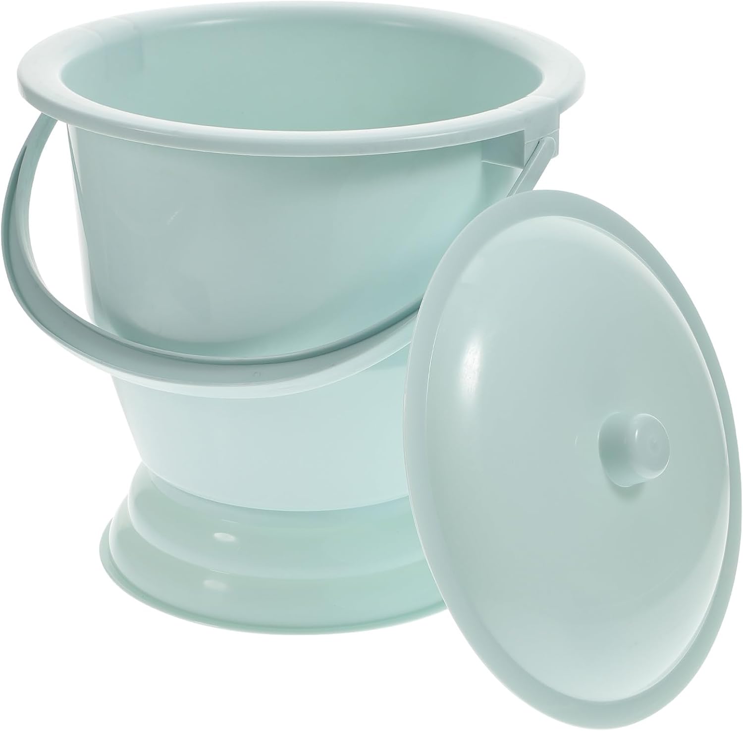 iplusmile Thickened Handheld Spittoon with Lid Home Urine Bucket Practical Chamber Pot 1PC Practical Chamber Pot