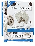 DELICIOUS TASTING WHEY PROTEIN BARS: Power Crunch Bars are the perfect protein snacks. With 13 grams of protein and only 6 grams of sugar, these Cookies and Crème energy bars are the ideal snacks. Great for Back to School YOU WILL RECEIVE: Twelve (12...