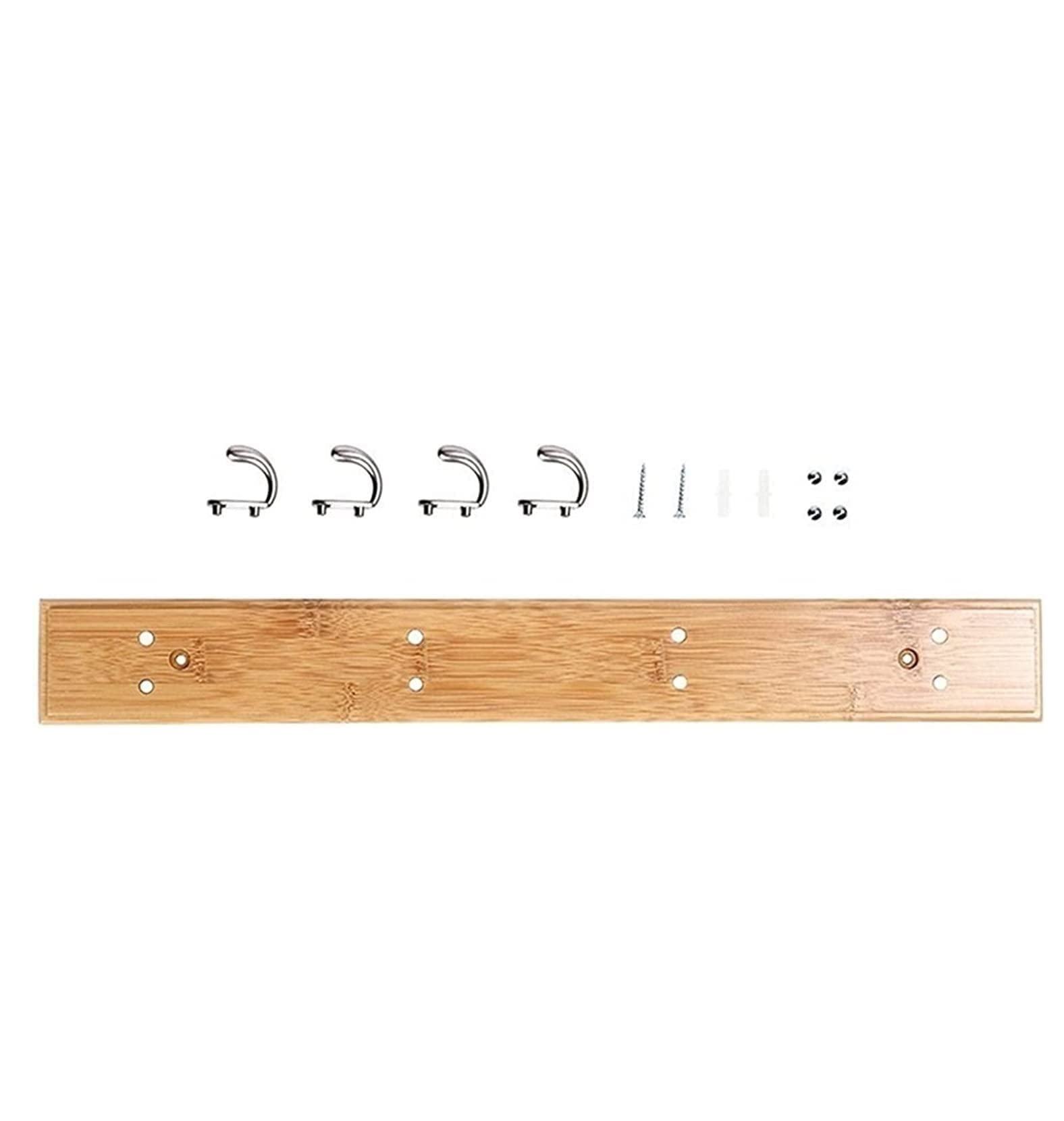 Perchero Perchero de Pared, Ganchos para Colgar Ropa, Sala de Estar, Armario, percheros, Perchero, Gancho de Pared, 4 Ganchos, Perchero (Color: Color Madera)