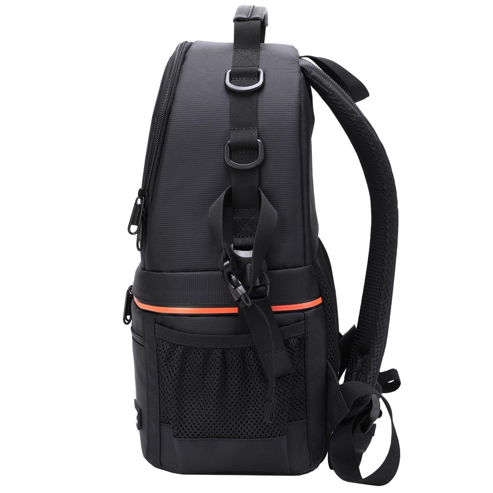 Borsa Reflex Zaino impermeabile for fotocamera DSLR con tracolla e striscia riflettente, treppiede for video, custodia da trasporto for uomo donna, fotografia, viaggi all'aperto(Blue (Oxford))