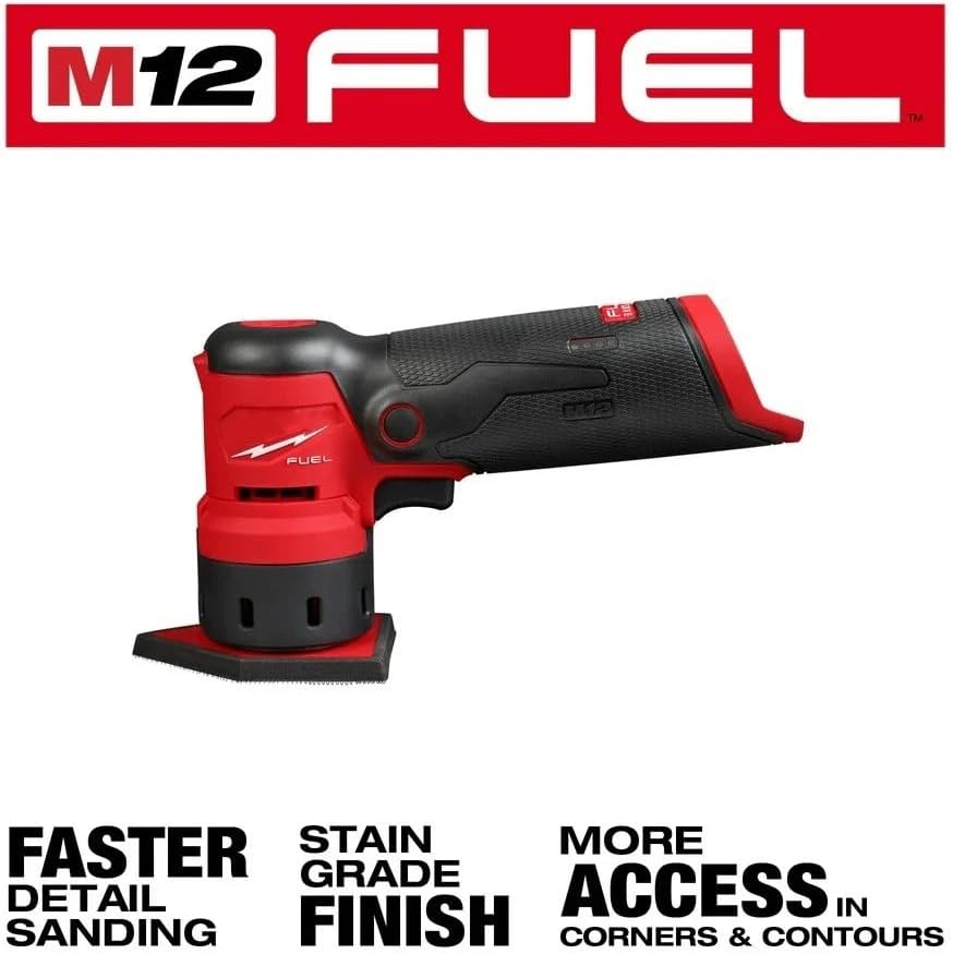 2531-20 Power Brushless Detail Sander for Milwaukee M12 FUEL 12V Cordless Orbital Detail Sander - Bare Tool