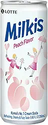 Bebida Coreana Refrigerante Leite Milkis Sabores, 250ml (250, Pêssego)