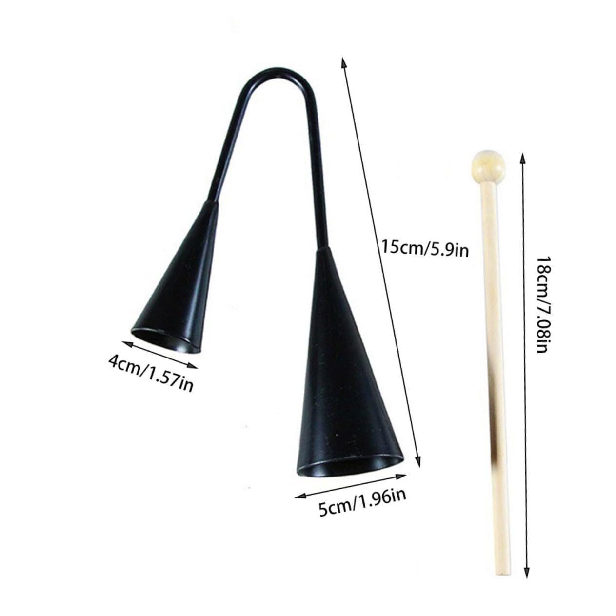 Toddmomy Early Learning Boys and Girls Instrument Double Horn Speaker Hand Bells for Boys and Girls Traditional Musical Toy Two Tone