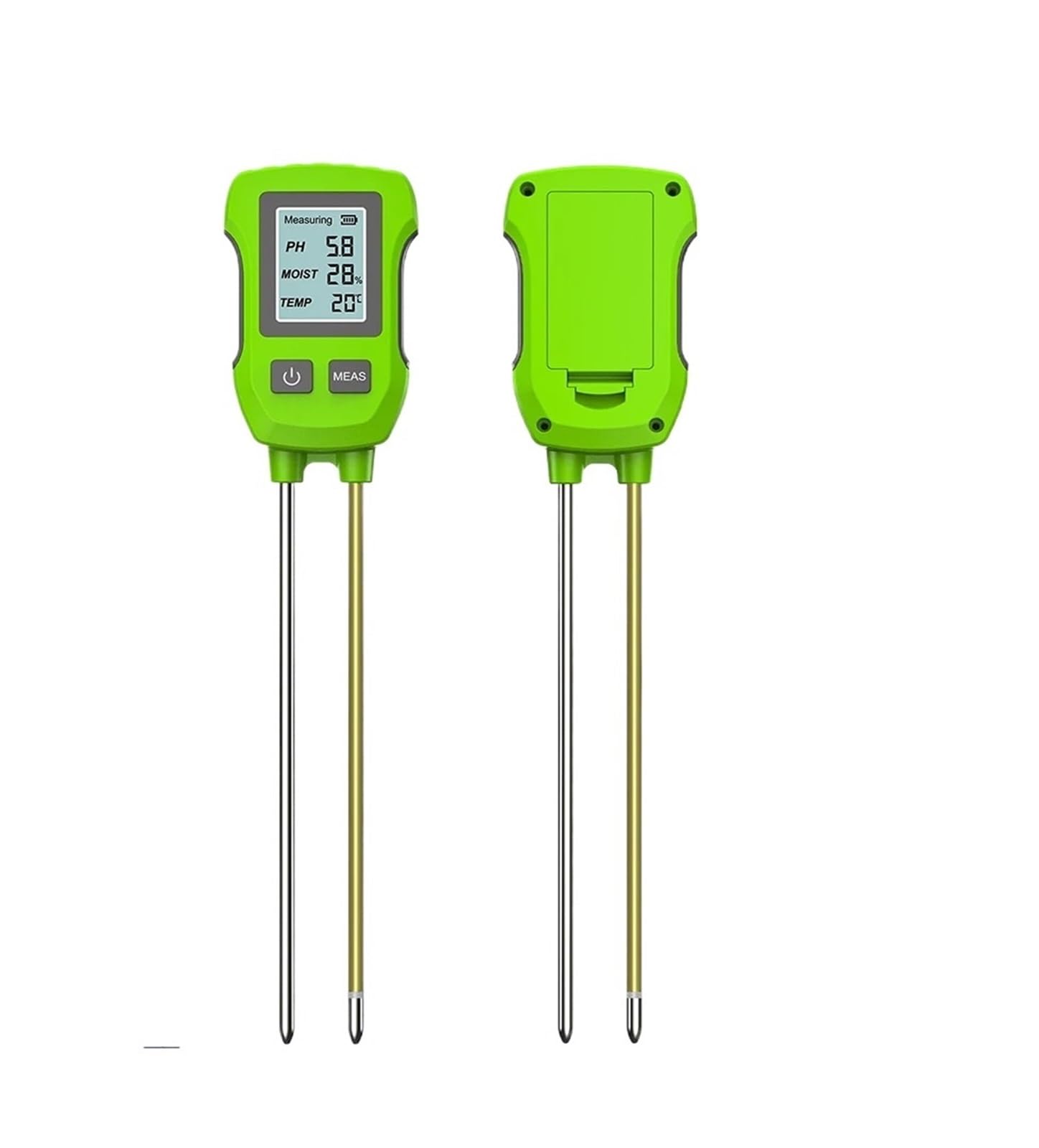 Medidor de pH 3 en 1, detector de humedad y temperatura de alta precisión para plantas, herramienta de prueba de suelo manual para cuidado de jardines y flores