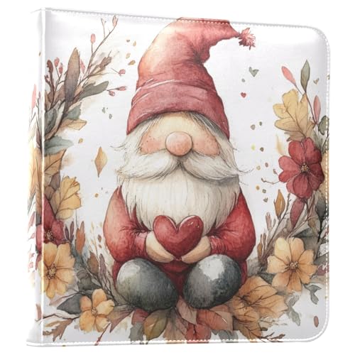 Álbum de Fotos Scrapbook DIY Adhesivo, Corazón Gnomo para San Valentín, 3 Anillos, 40 Páginas, 8x10 para Recuerdos miniatura 1