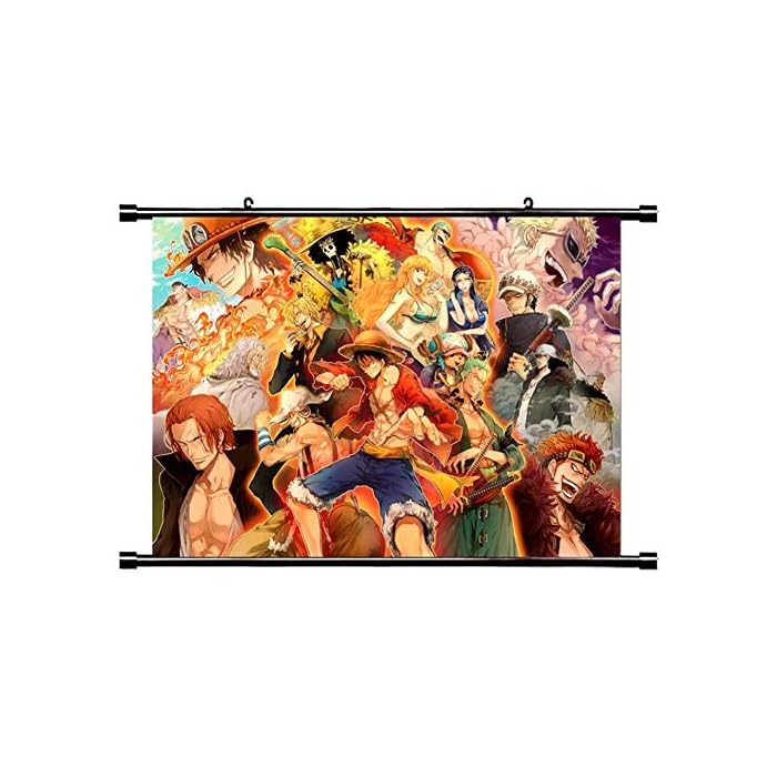 Buy Bowinr One Piece Wall Scroll Poster, Japanese Anime No Fading Art Print Fabric Painting