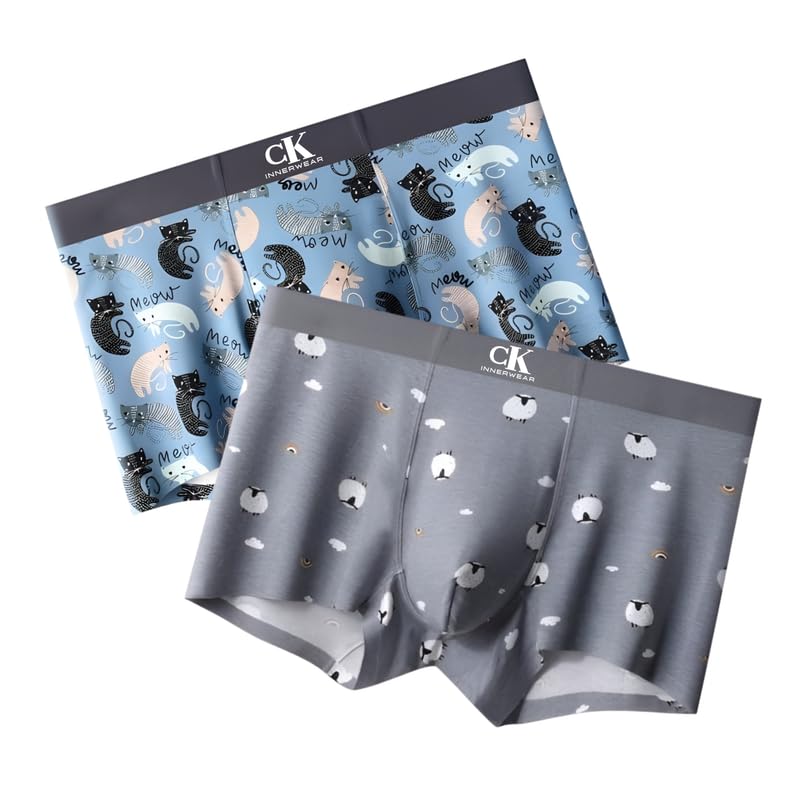 CK INNERWEAR Presents Men's Super Combed Cotton Elastane Stretch Printed Underwear with Ultrasoft Waistband (Multicolour)