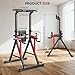 Power Tower Pull Up Bar Free Standing,13-Level Adjustable Height Dip Station with X-Frame Stability, Multi-Grip Handles, Backrest, Anti-Slip Foot Pads - Home Gym Strength Training Equipment 400LBS