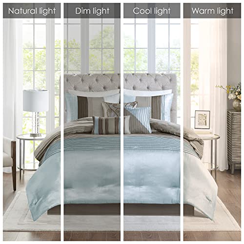 Madison Park MP10-042 Amherst Faux Silk Comforter Set-Casual Contemporary Design All Season Down Alternative Bedding thumb #1
