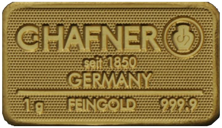 C. Hafner 1 Gramm Goldbarren - 999,9 Feingold - LBMA zertifiziert - im Blister - Neuware