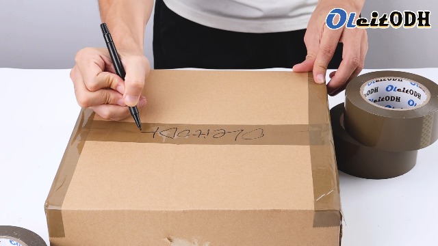 Image of Oleitodh 36 Rolls Brown Packing Tape with Dispenser, 1.88 inch x 60 yd Heavy Duty Shipping Tape Bulk, 2.6 Mil Tan Carton Sealing Tape Refills for Moving Boxes, Mailing, Warehouse Packaging